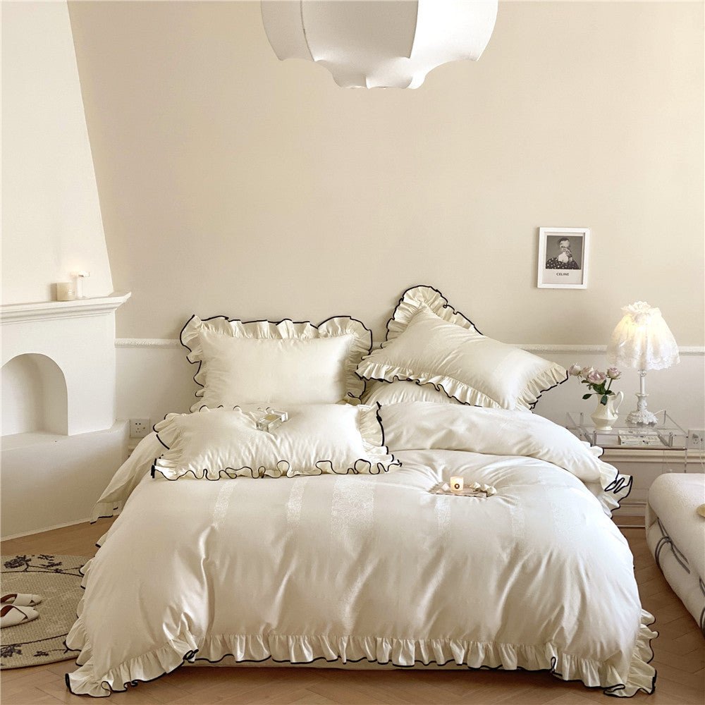 Silky Ruffle Duvet Cover