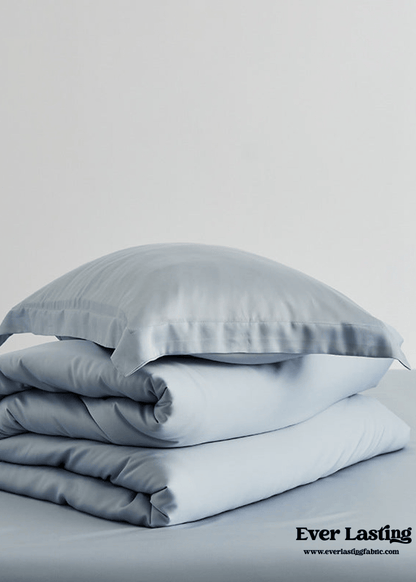 Silky Solid Tencel Bedding Set / Blue