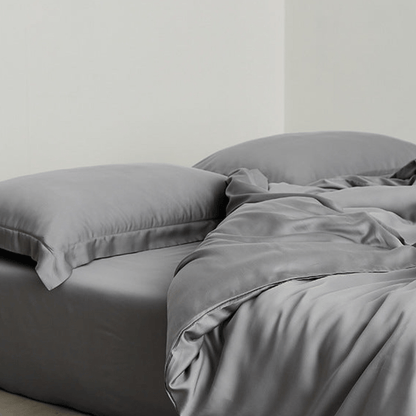 Silky Solid Tencel Bedding Set / Blue