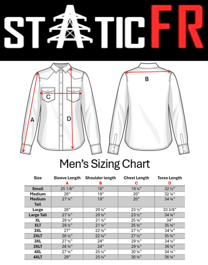 FR Pearl Snap Work Shirt - Reaper Black