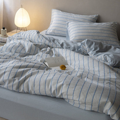 Skye Refreshing Striped Bedding Set / Blue
