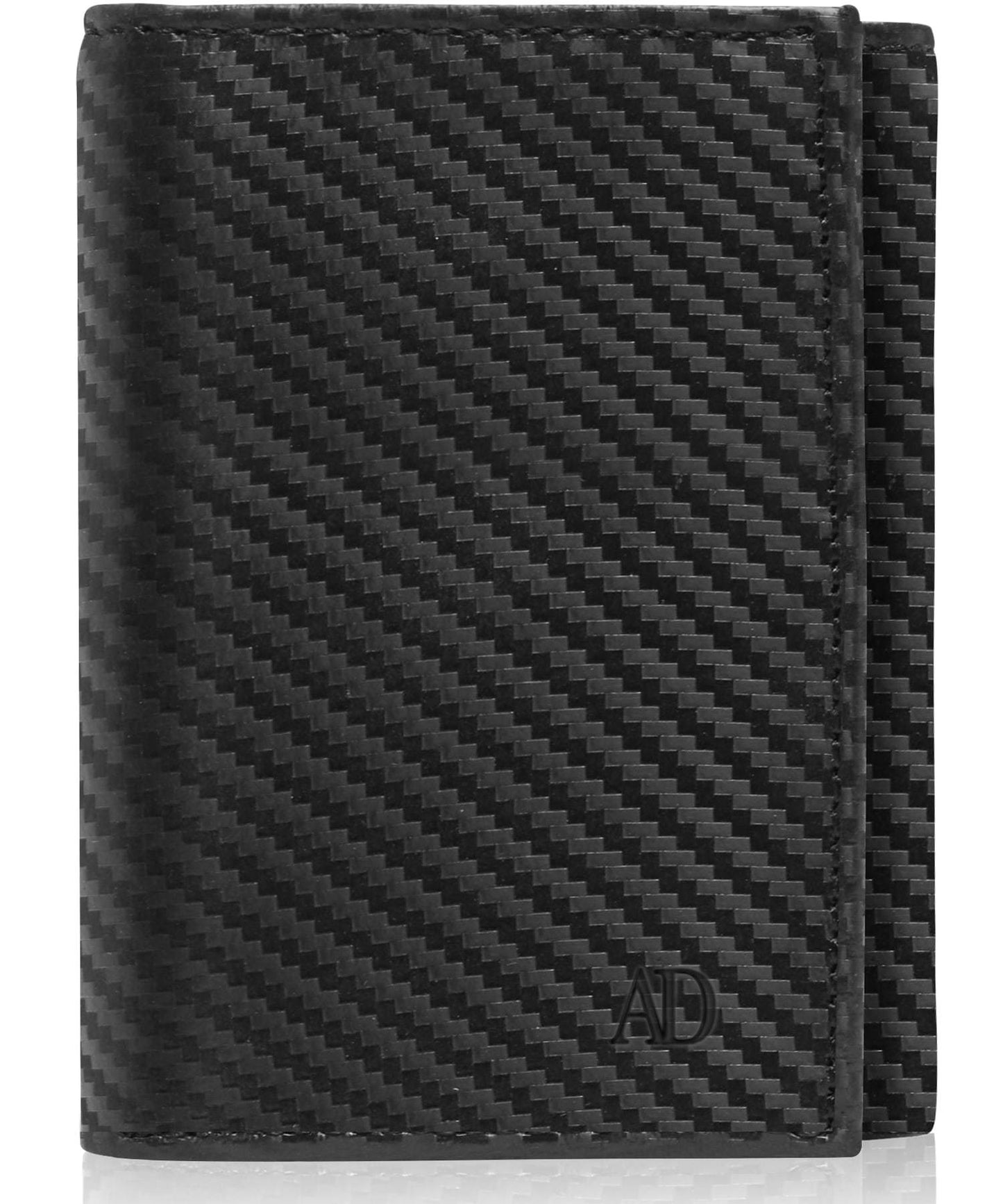 Genuine Leather Slim Trifold Wallet – ID Window, RFID Blocking