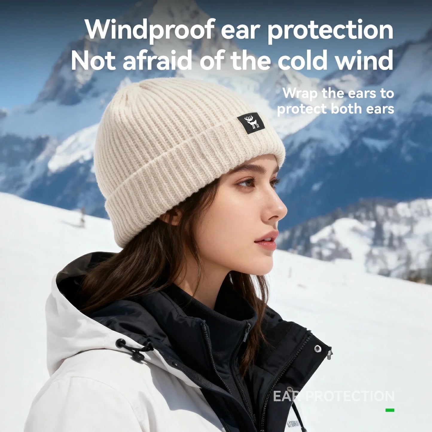 Slouchy Knit Beanie for Men Women Warm Knitted Winter Hat