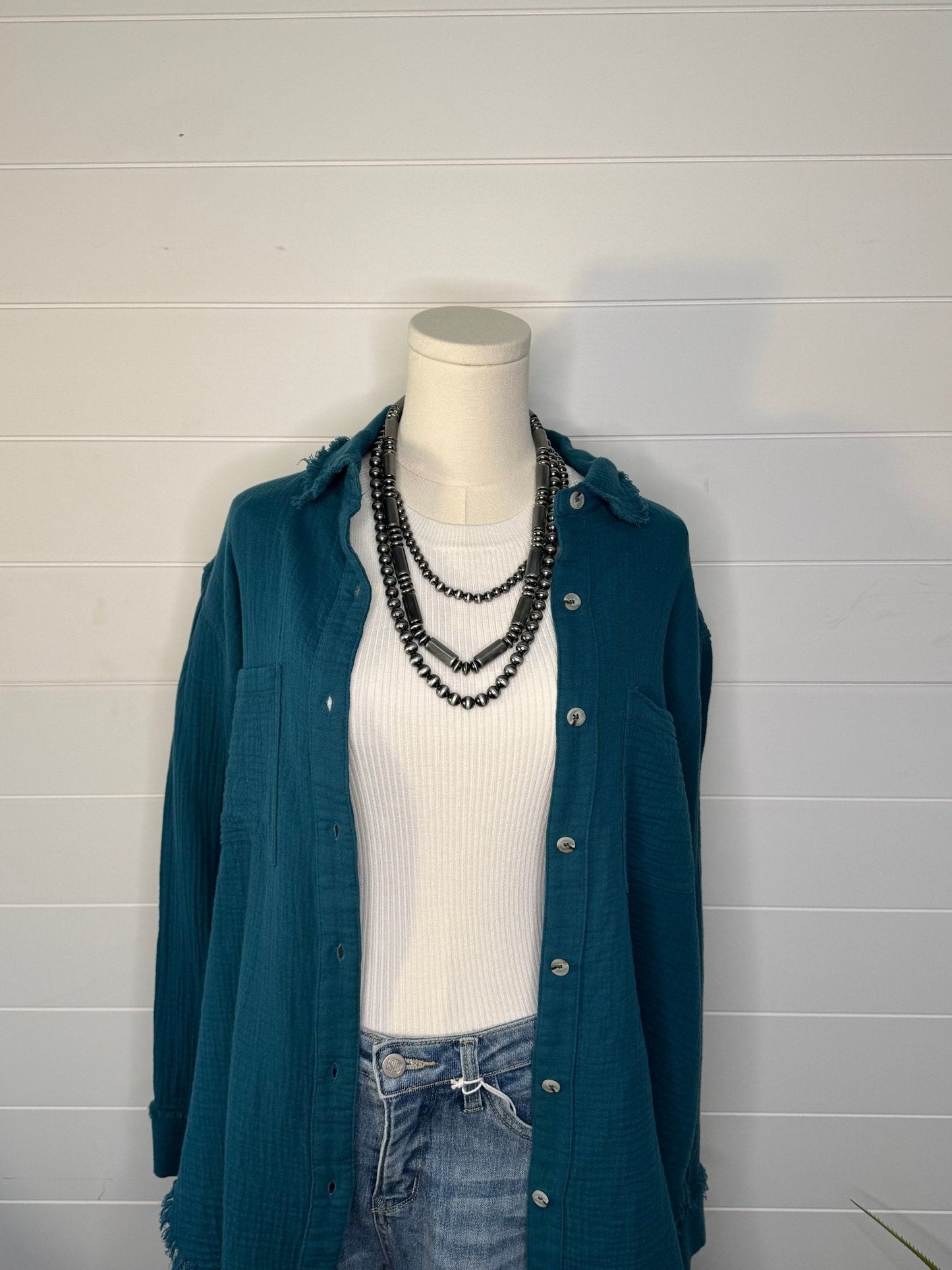 Soft Washed Crinkled Button-Down Shirts - small remaining