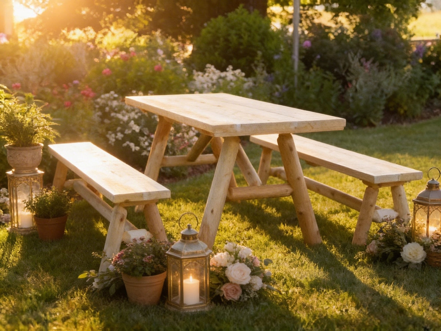 Solid Wood Farmhouse Dining Table