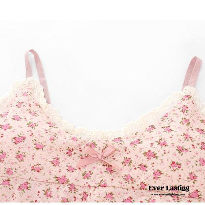 Sophie Pastoral Floral Pajama Set / Red