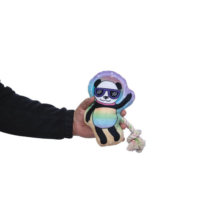 Space Panda Plush Dog Toy – with Squeaker & Crinkle Paper for Fun Play