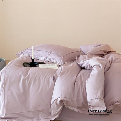 Star Gaze Short Cake Ruffle Bedding Set / White