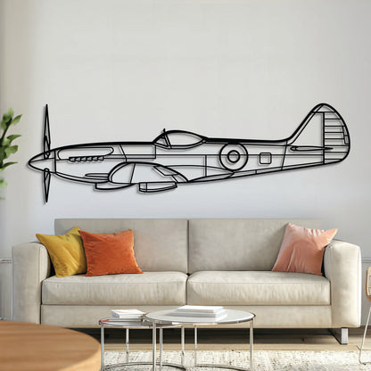 Spitfire MK XIV Metal Aircraft Wall Art - NCP0129