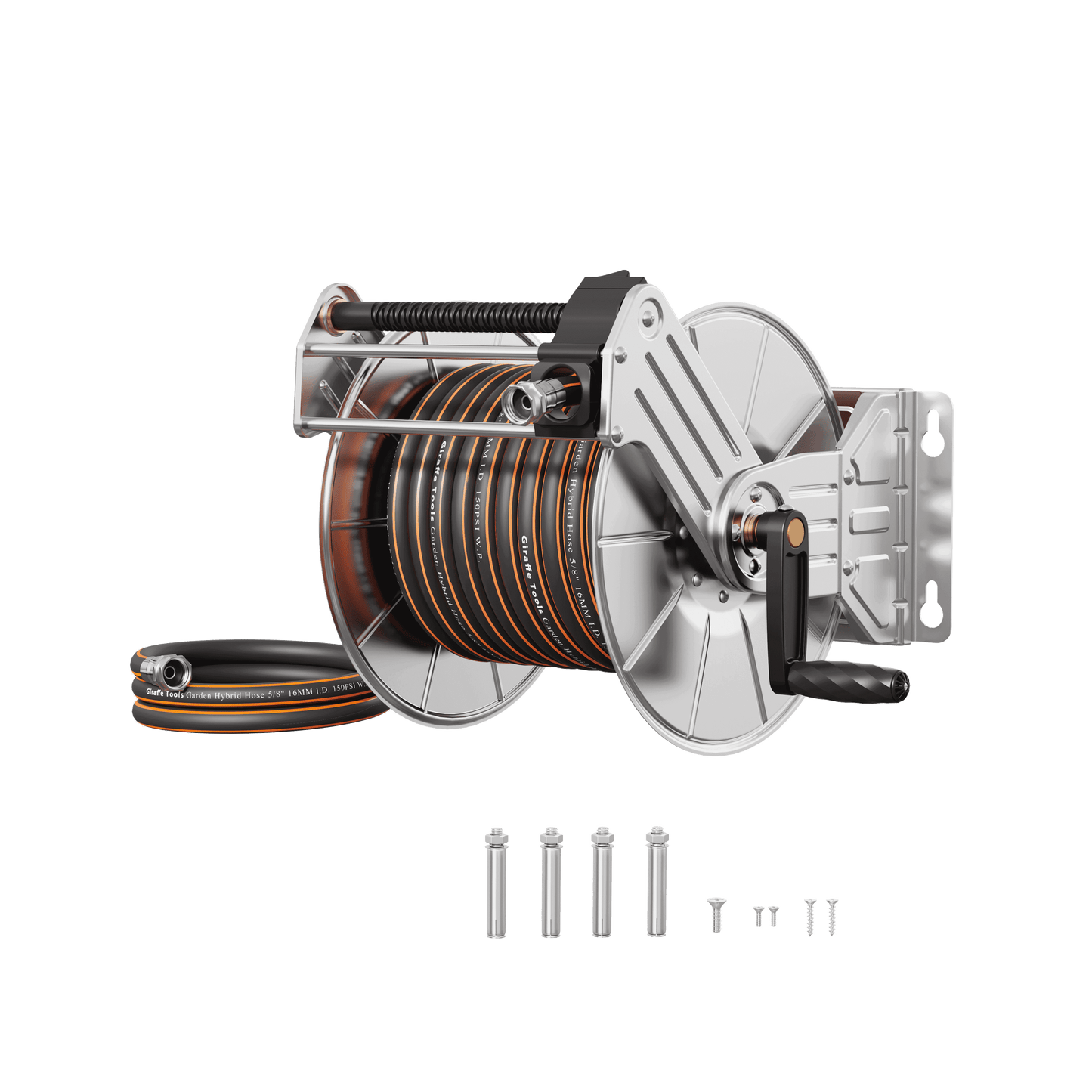 Wall Mounted Hose Reel-Stainless Steel-Heavy Duty