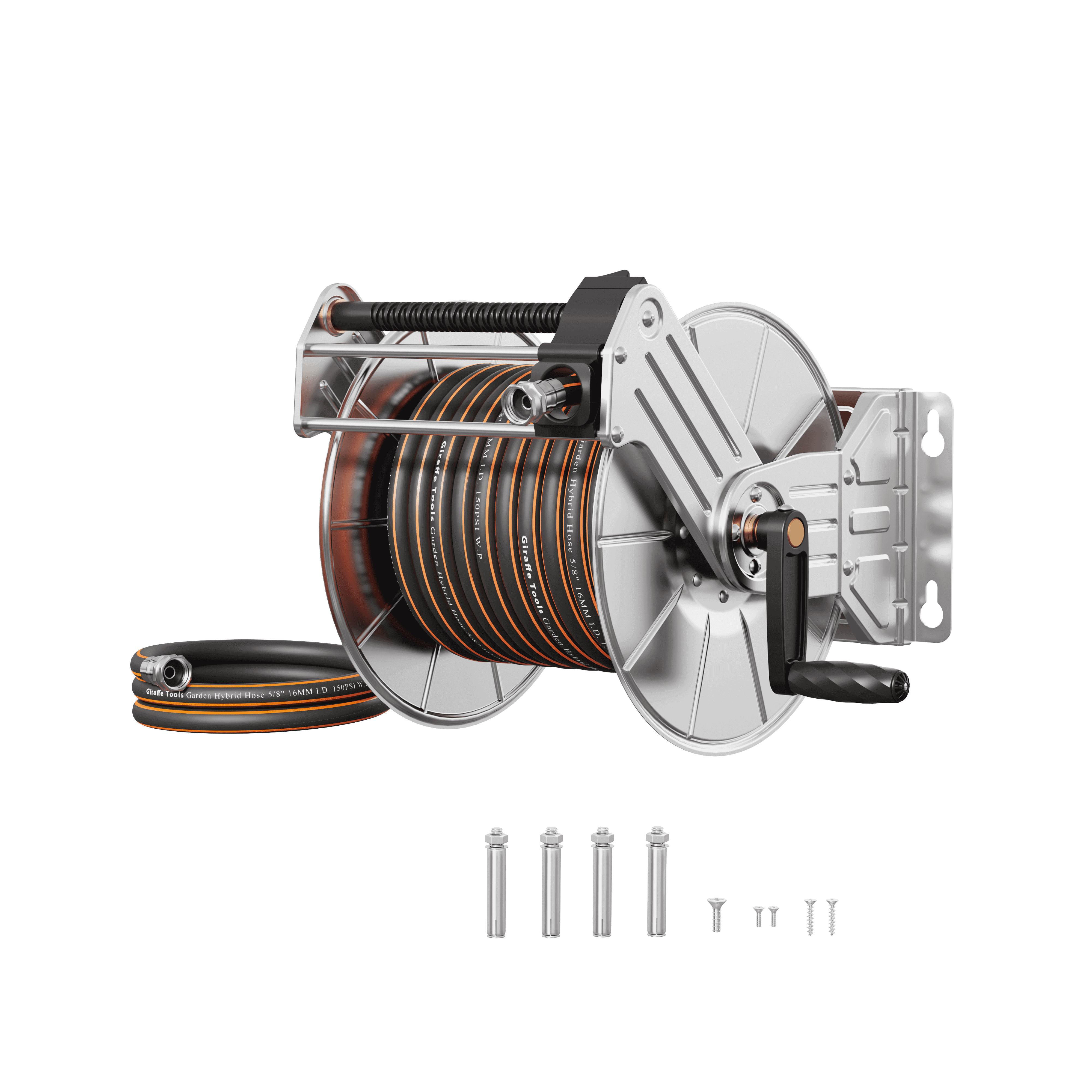 Wall Mounted Hose Reel-Stainless Steel-Heavy Duty