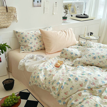 Sweet Floral Bedding Set / Floral Blue
