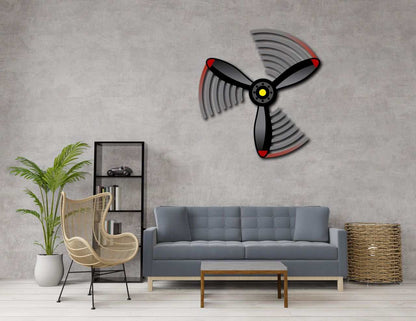 Multicolor metal wall art Propeller Spin Metal Wall Art