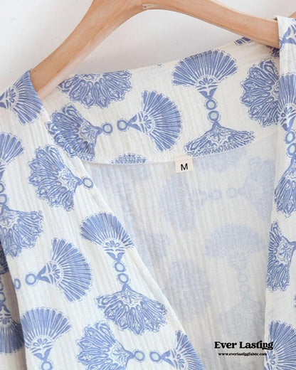 Tassel Tank Cardigan and Long Pants Pajama Set