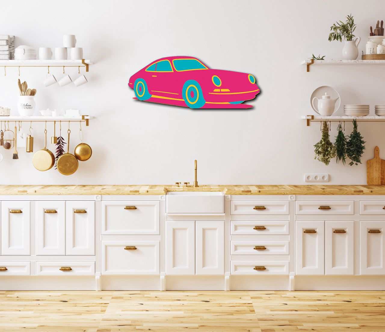 Sports Car Metal Art