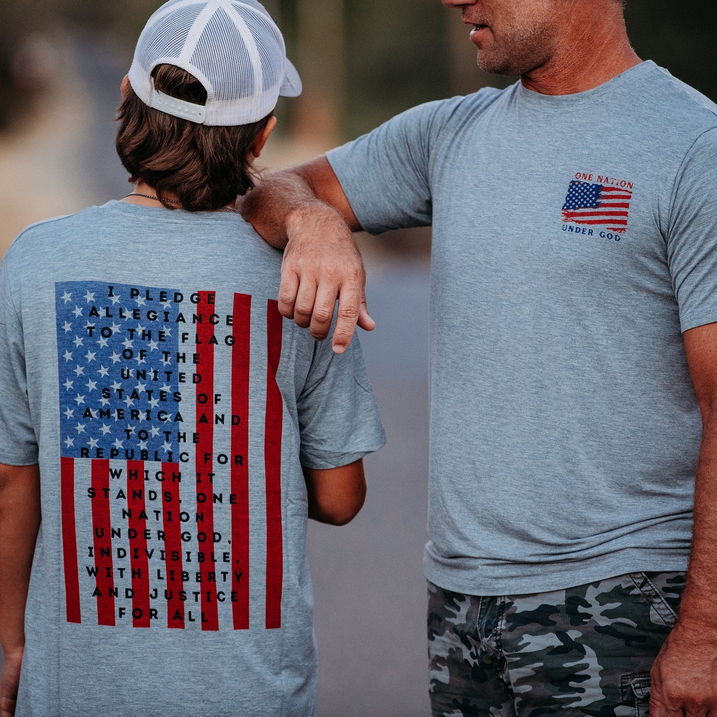 American Flag Bamboo Tee – “I Pledge Allegiance” Edition