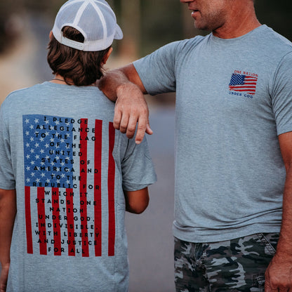 American Flag Bamboo Tee – “I Pledge Allegiance” Edition
