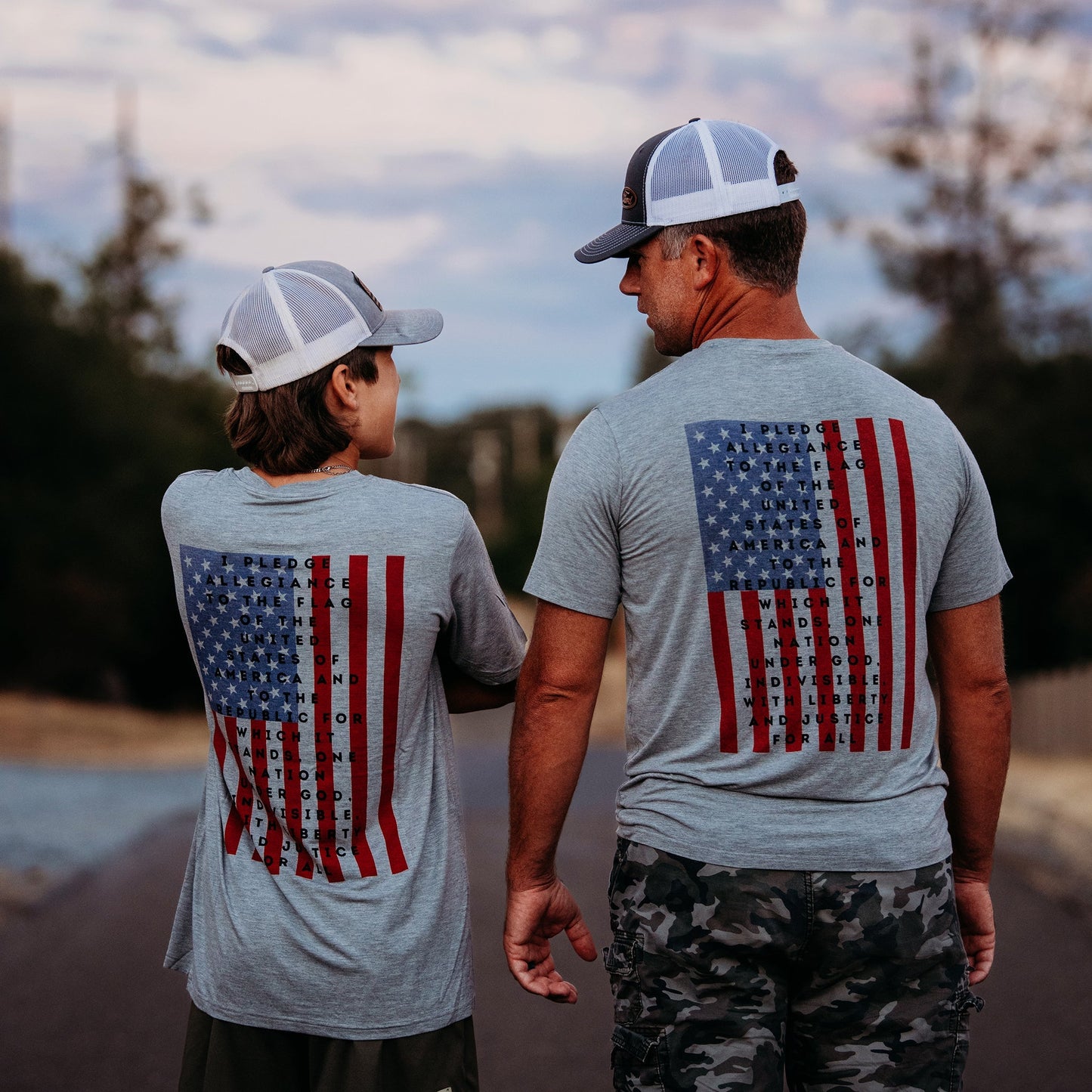 American Flag Bamboo Tee – “I Pledge Allegiance” Edition