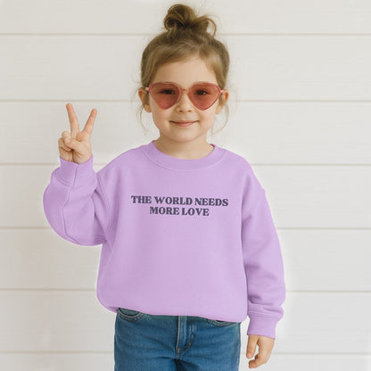 The World Needs More Love Youth Crewneck Sweatshirt