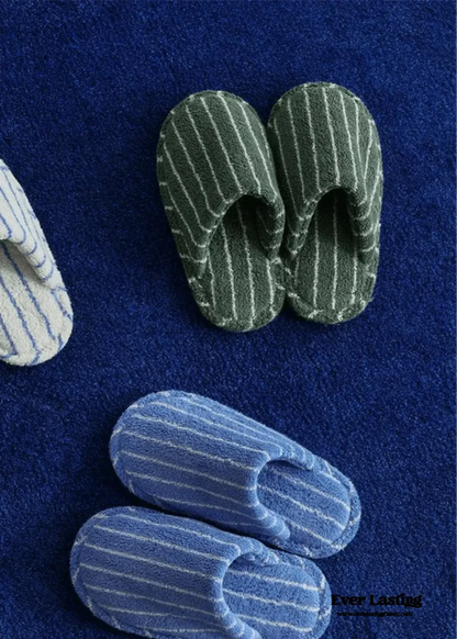Thin Striped House Slippers