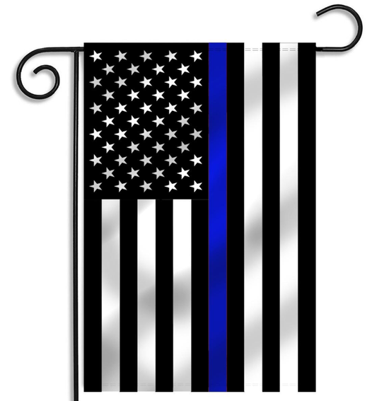 Printed Thin Blue Line (American) Garden Flag