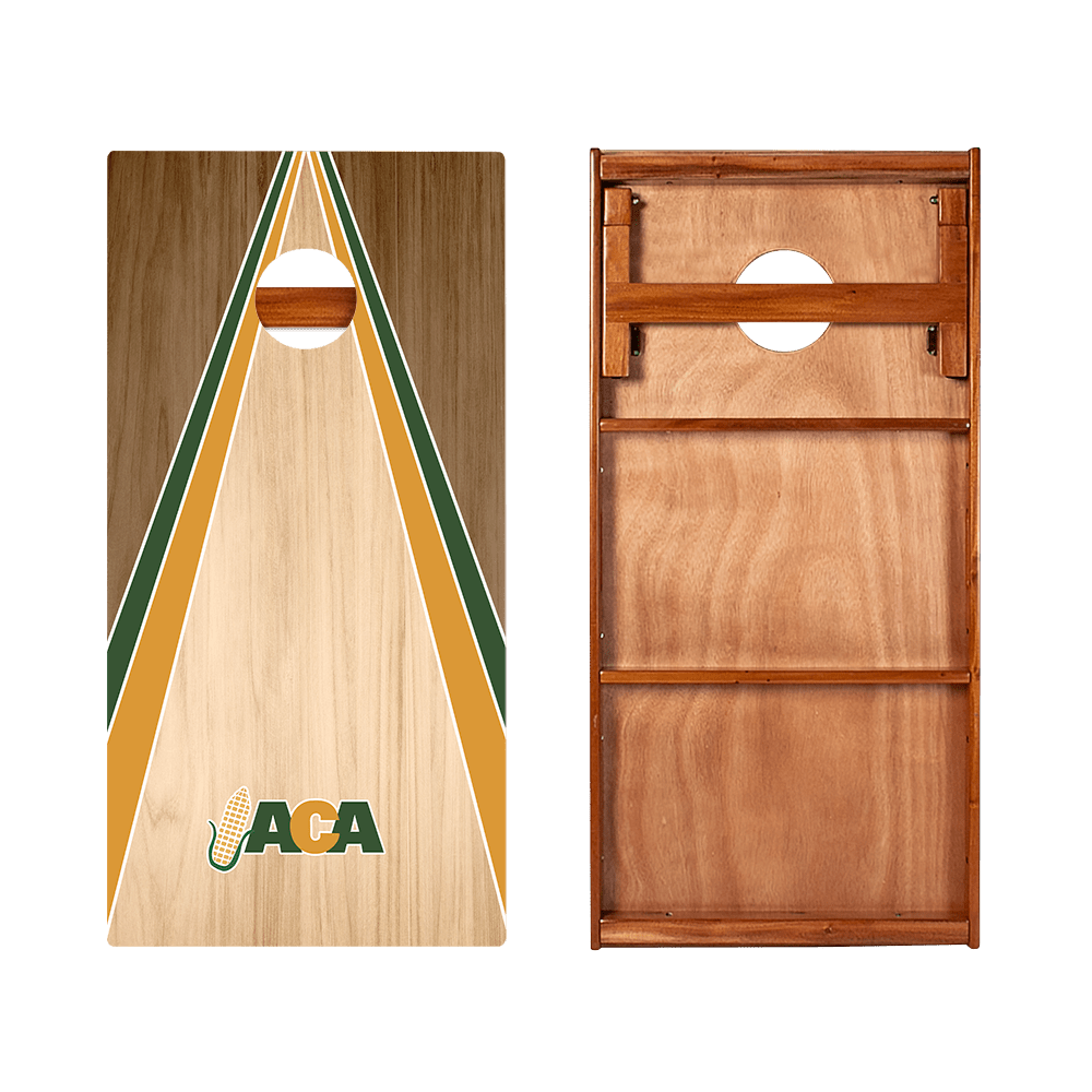 Throwback ACA Classic Wood Triangle Silver Series Cornhole Boards