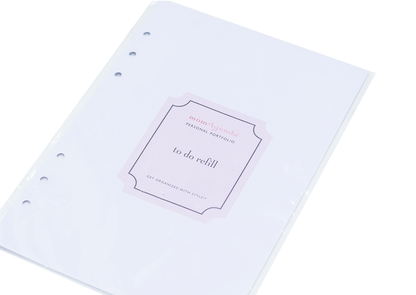 A5 Refills for Meal Planning, To-Do Lists & Notes