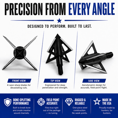 TOTA | 125 grain broadhead | 1-inch vented | fixed blade