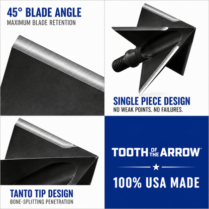 TOTA | 150 grain XL broadhead | 1-3/16-inch solid | fixed blade