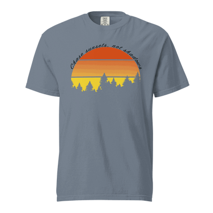 Camping Gift Chase Sunsets Not Shadows Unisex t-shirt
