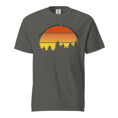 Camping Gift Chase Sunsets Not Shadows Unisex t-shirt