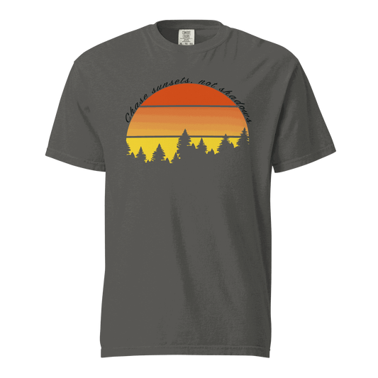 Camping Gift Chase Sunsets Not Shadows Unisex t-shirt