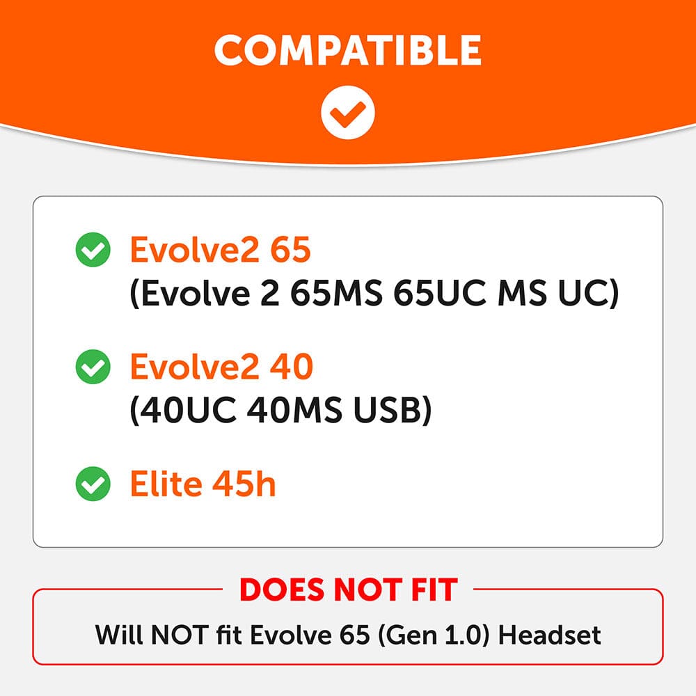 Upgraded Jabra Evolve2 65 Earpads - WC PadZ Evolve2 65