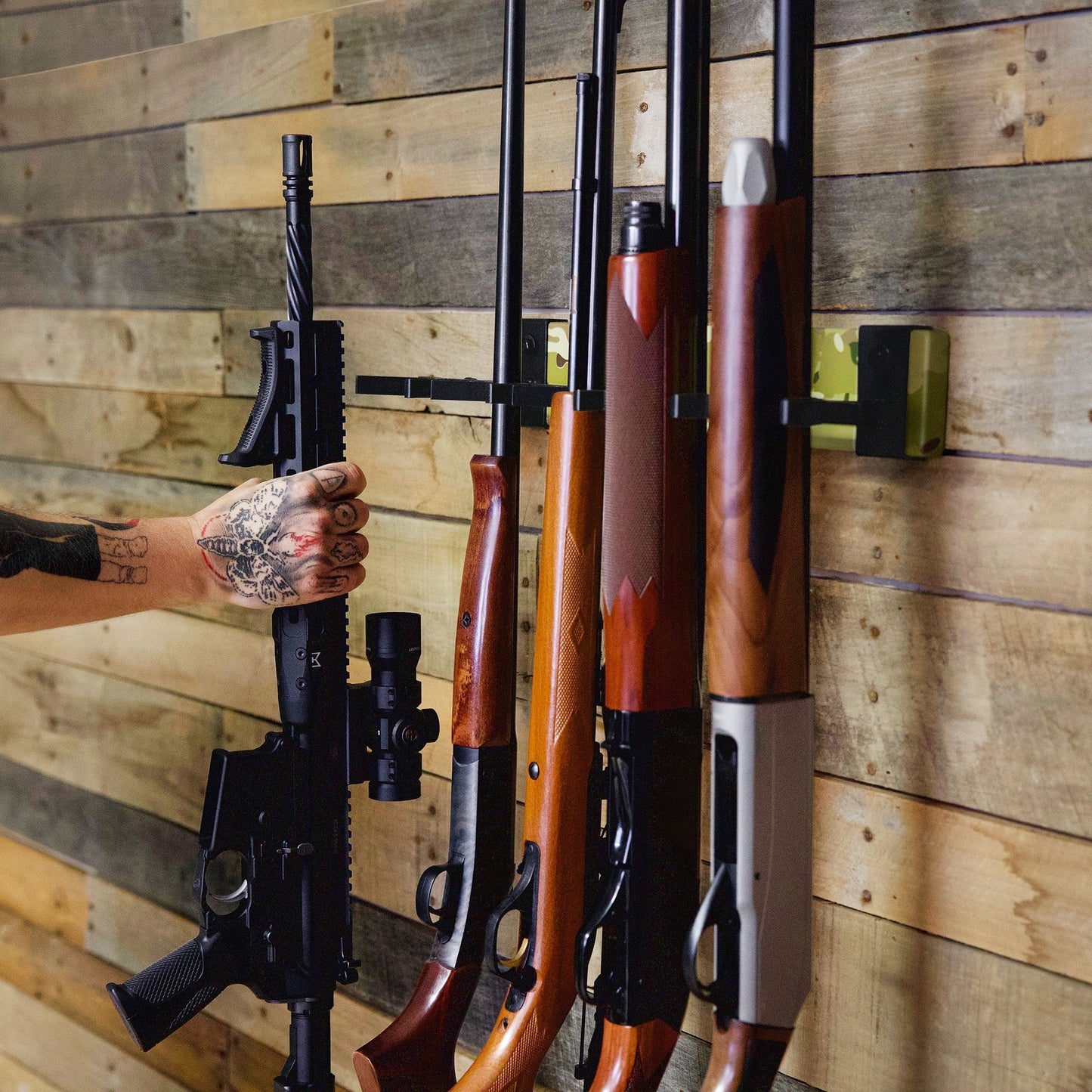 FORGE Firearm Wall Mount Display | 5 Slots | MultiCam