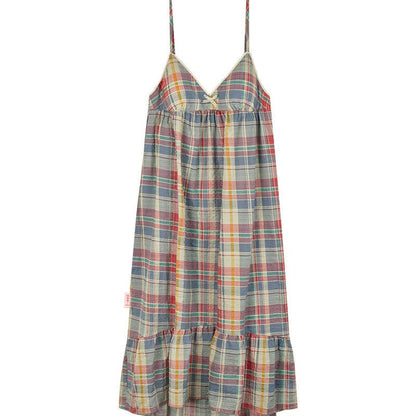 Vintage Inspired Plaid Pajama Dress