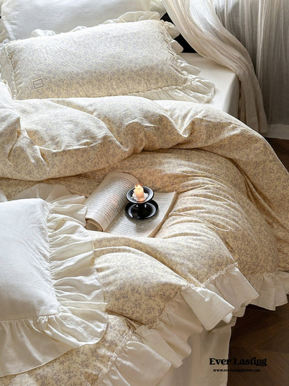 Vivienne Floral Double Gauze Bedding Set / Blush Pink