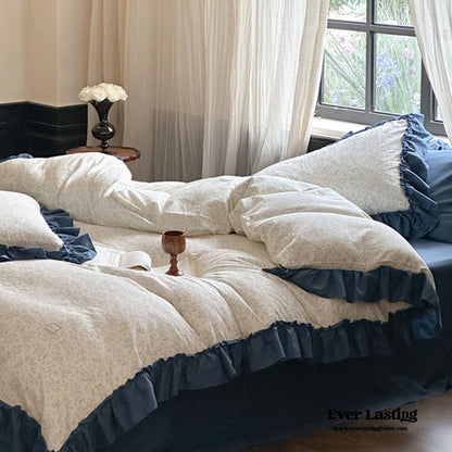 Vivienne Floral Double Gauze Bedding Set / Blush Pink