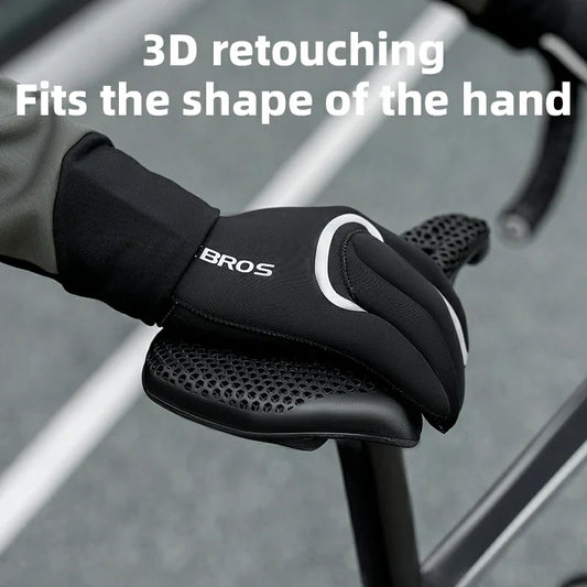 Winter Riding Gloves Water Repellent Full-Palm Silicone