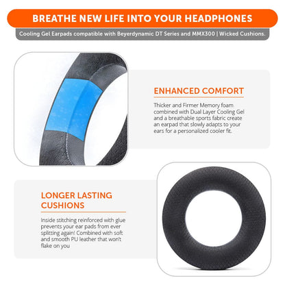 WC FreeZe DT770 - Cooling Gel Ear Pads for Beyerdynamic Headphones