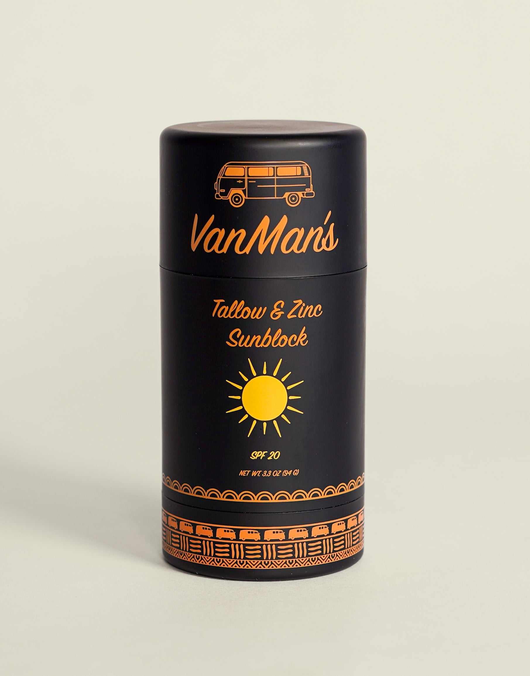 VanMan’s Tallow & Zinc SunBlock - 2 oz