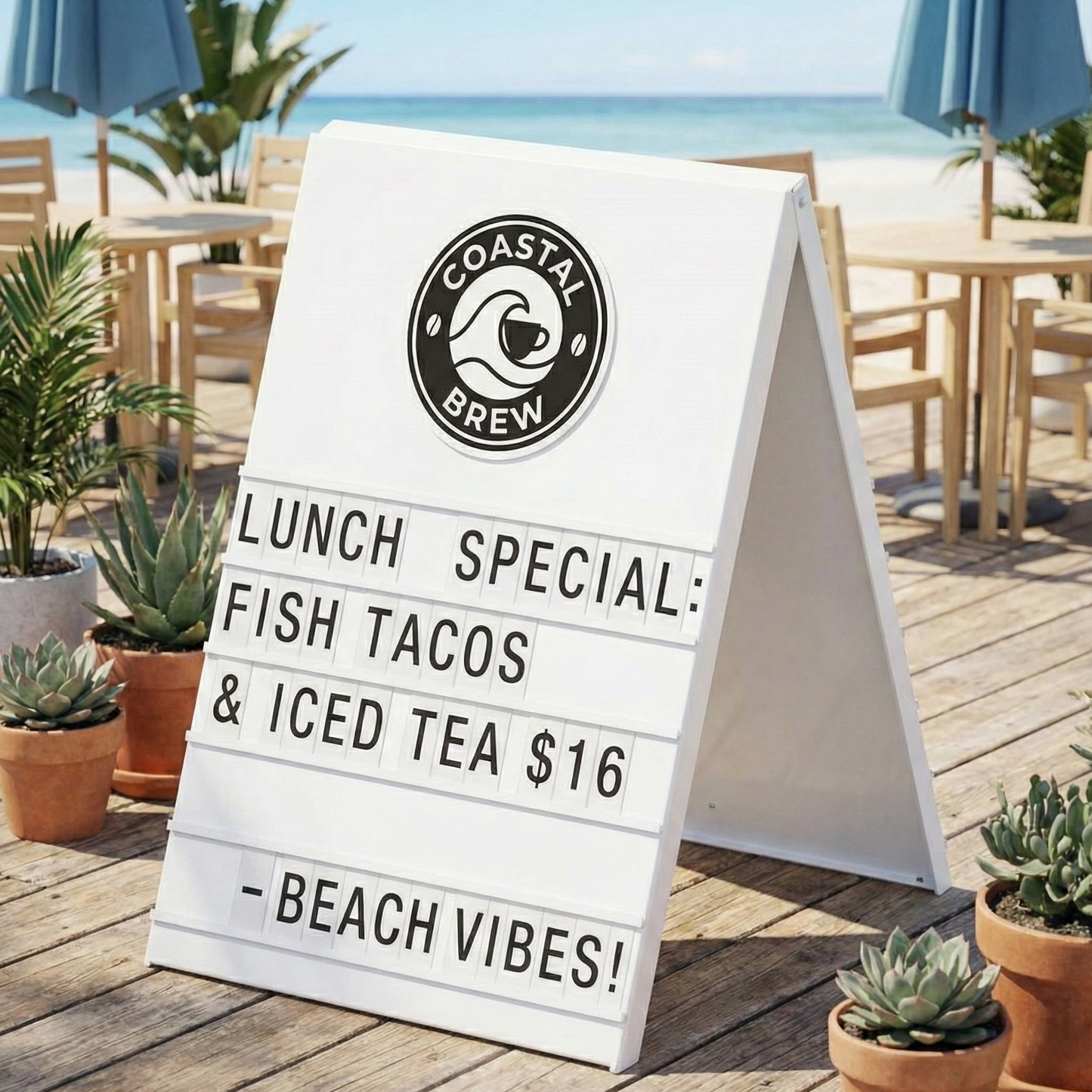 Metal Sandwich Board with Changeable Letters