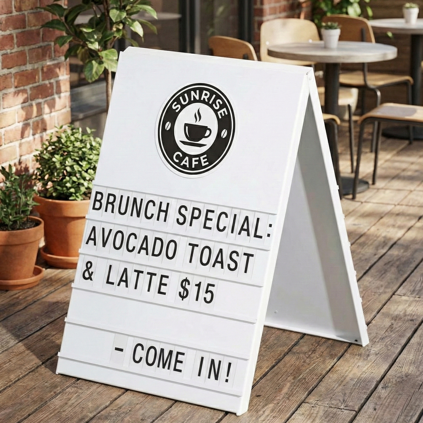 Metal Sandwich Board with Changeable Letters