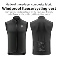 Windproof Fleece Cycling Vest