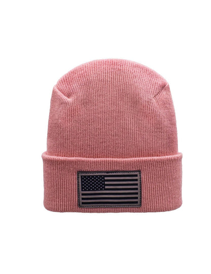 Haakwear American Flag Beanie, H Stitch Circular Knit Cuffed Beanie, Patented, Made in USA