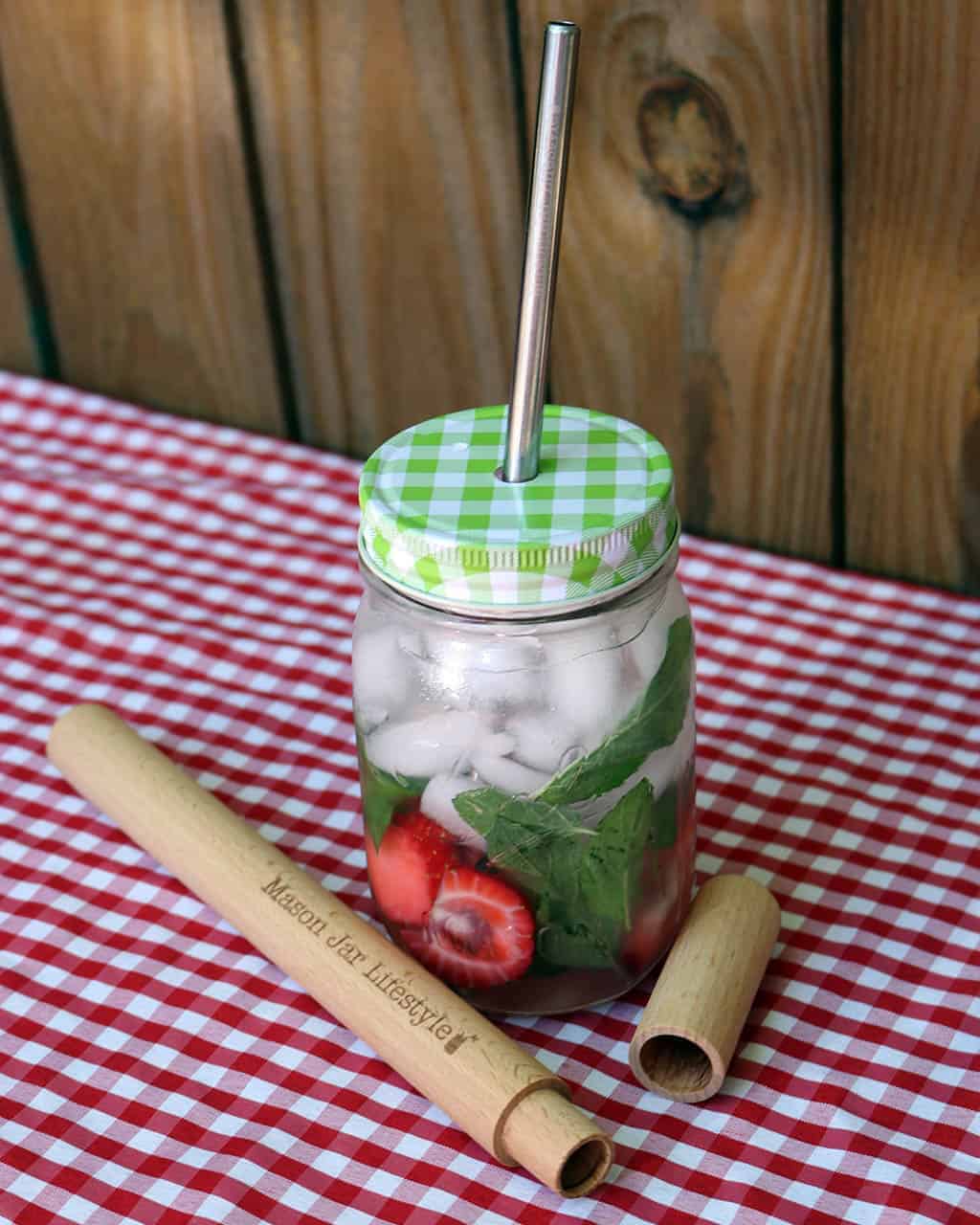 Wood Reusable Straw Carrying Case