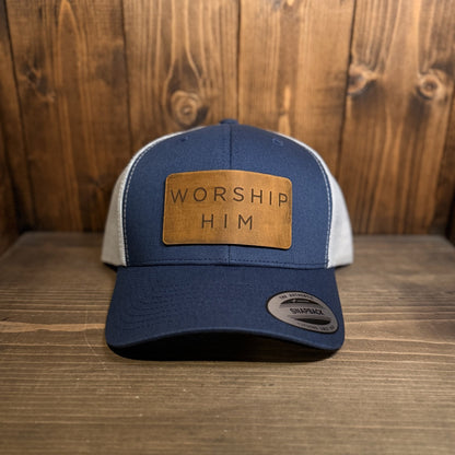 WORSHIP HIM Trucker Hat Christian Hat