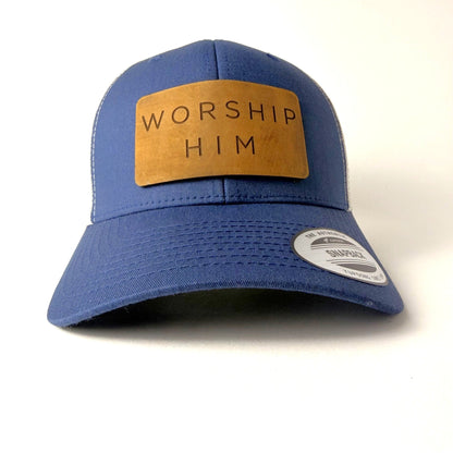 WORSHIP HIM Trucker Hat Christian Hat