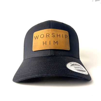 WORSHIP HIM Trucker Hat Christian Hat