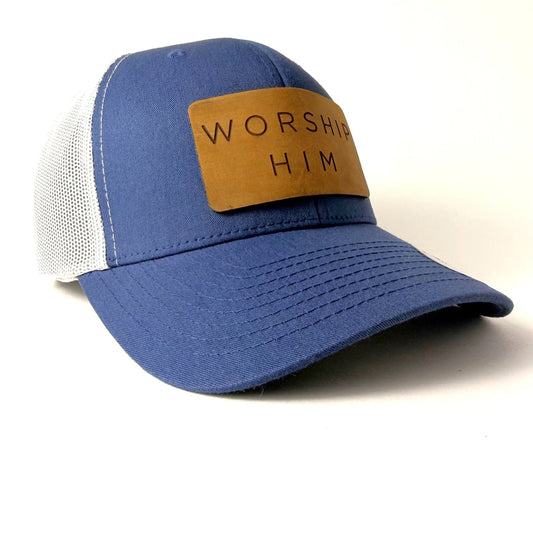 WORSHIP HIM Trucker Hat Christian Hat