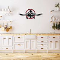 Metal Sign Aviation Multicolor Metal Sign Prop Plane